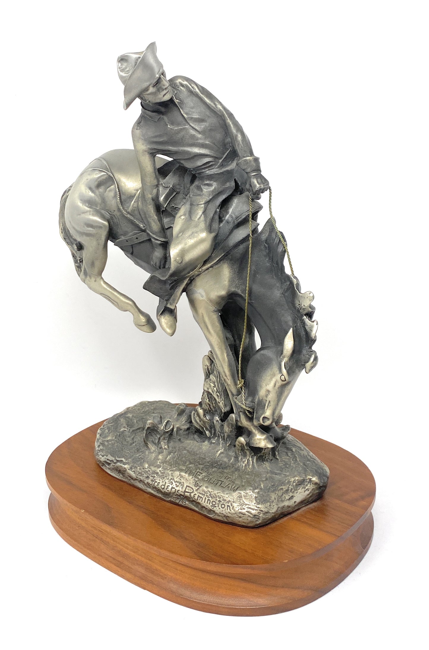 Sculpture of "The Outlaw" by Frederic Remington 1978