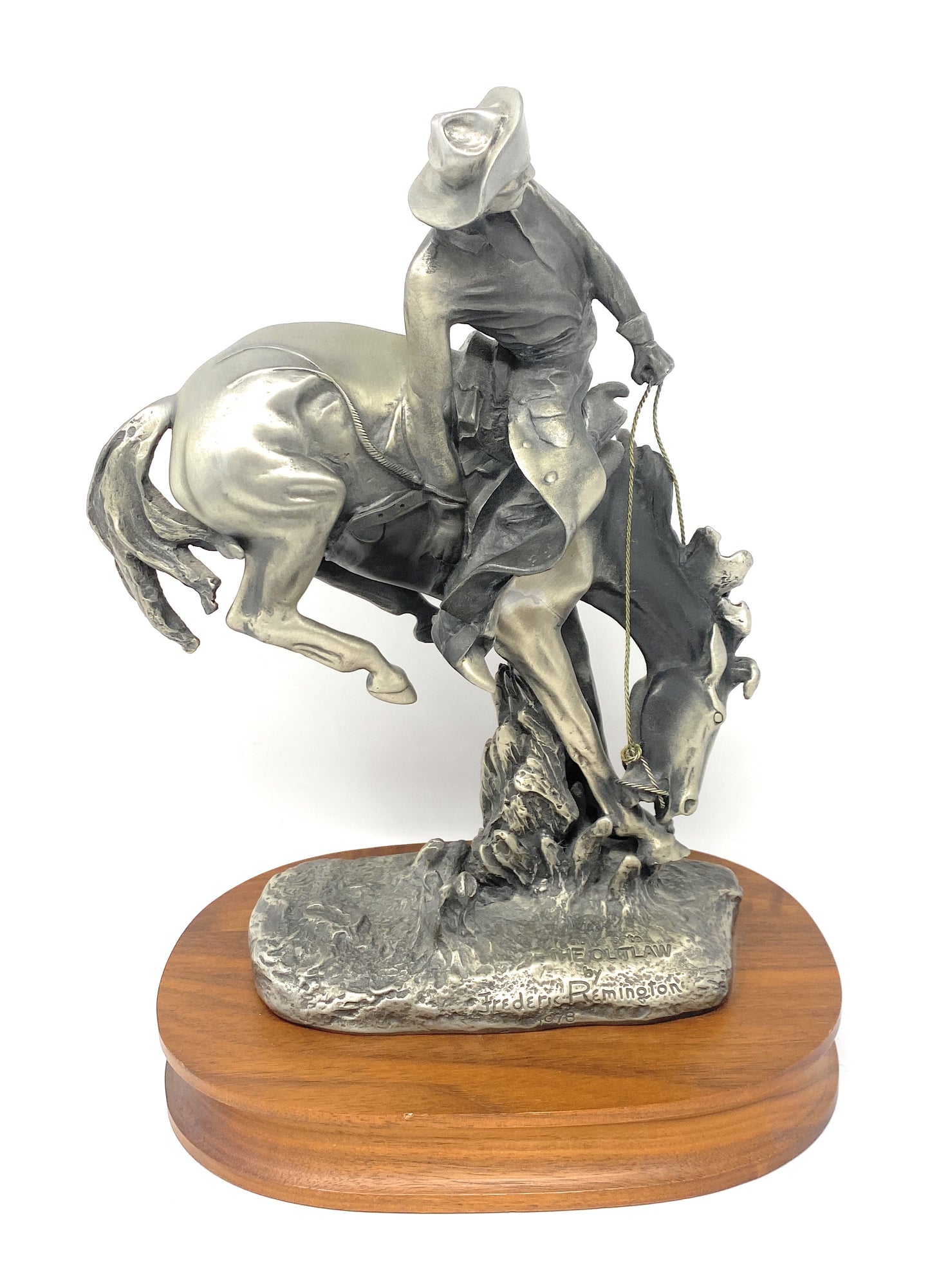 Sculpture of "The Outlaw" by Frederic Remington 1978