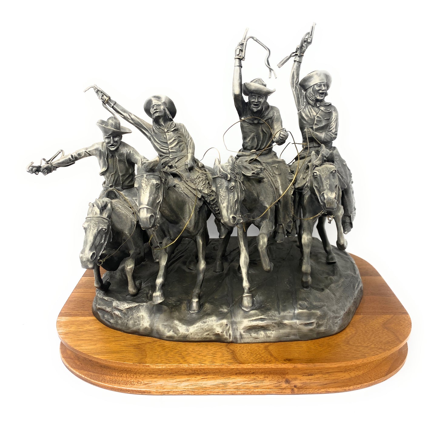Sculpture of Cowboys "Coming Through The Rye" by Frederick Remington 1982