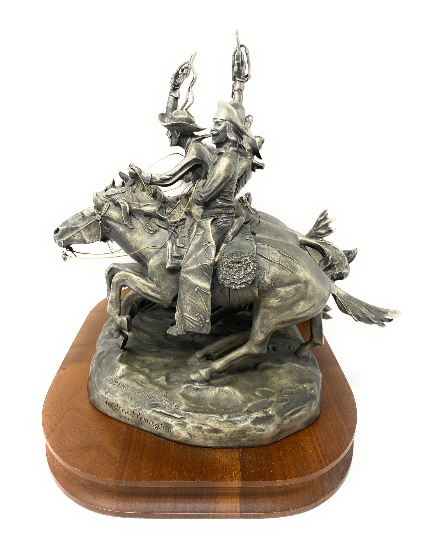 Sculpture of Cowboys "Coming Through The Rye" by Frederick Remington 1982