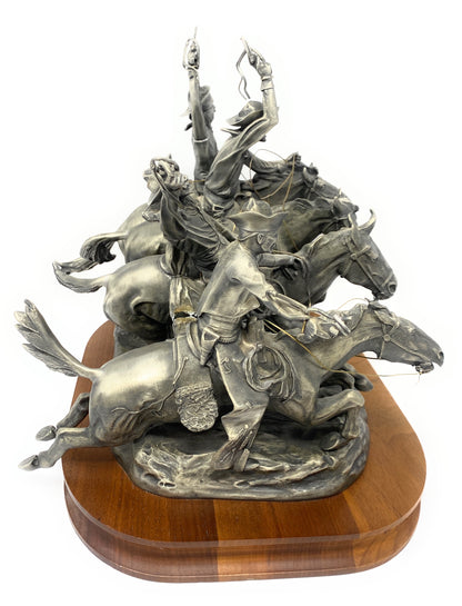 Sculpture of Cowboys "Coming Through The Rye" by Frederick Remington 1982