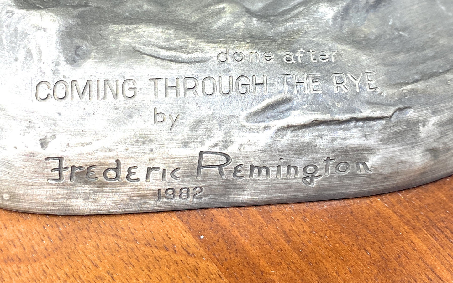 Sculpture of Cowboys "Coming Through The Rye" by Frederick Remington 1982