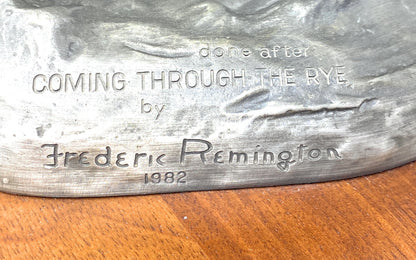 Sculpture of Cowboys "Coming Through The Rye" by Frederick Remington 1982