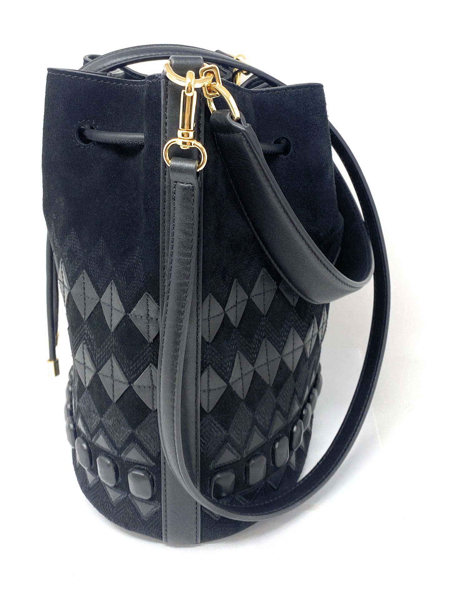 Ralph Lauren Black Suede Bucket Bag