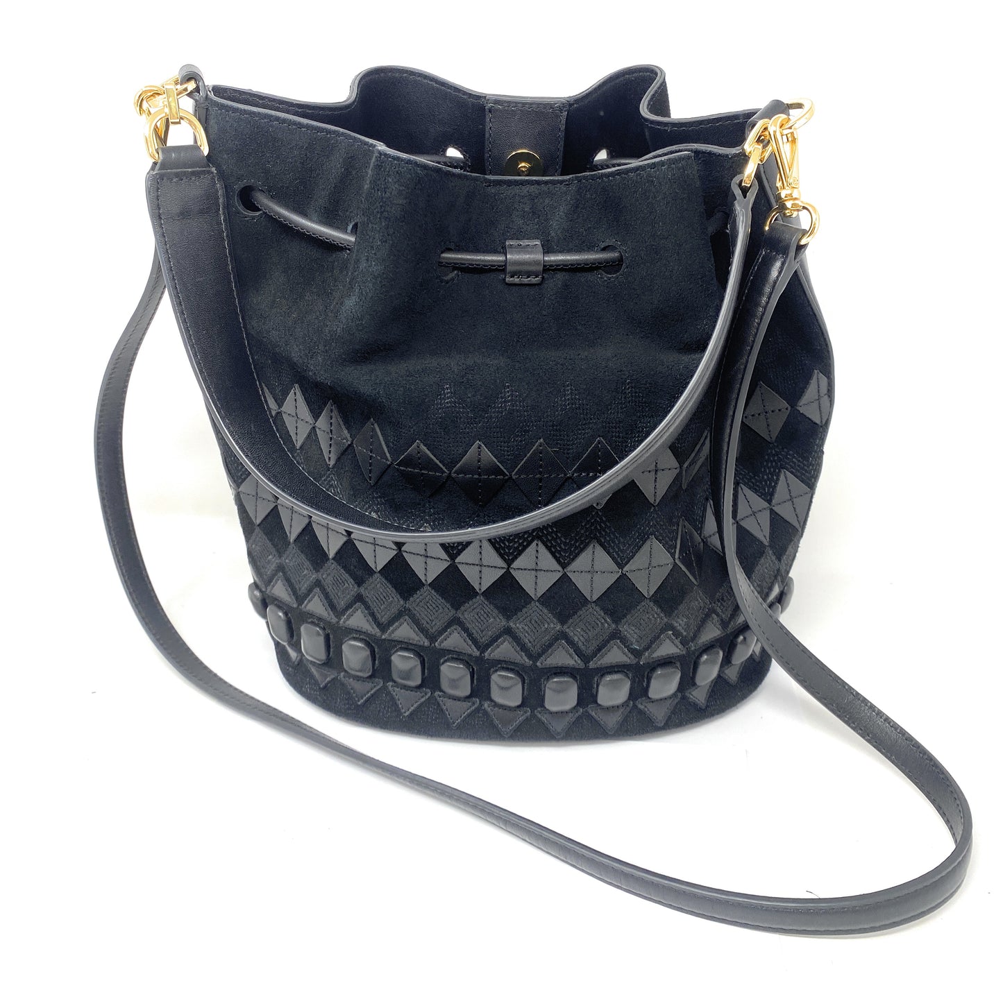 Ralph Lauren Black Suede Bucket Bag