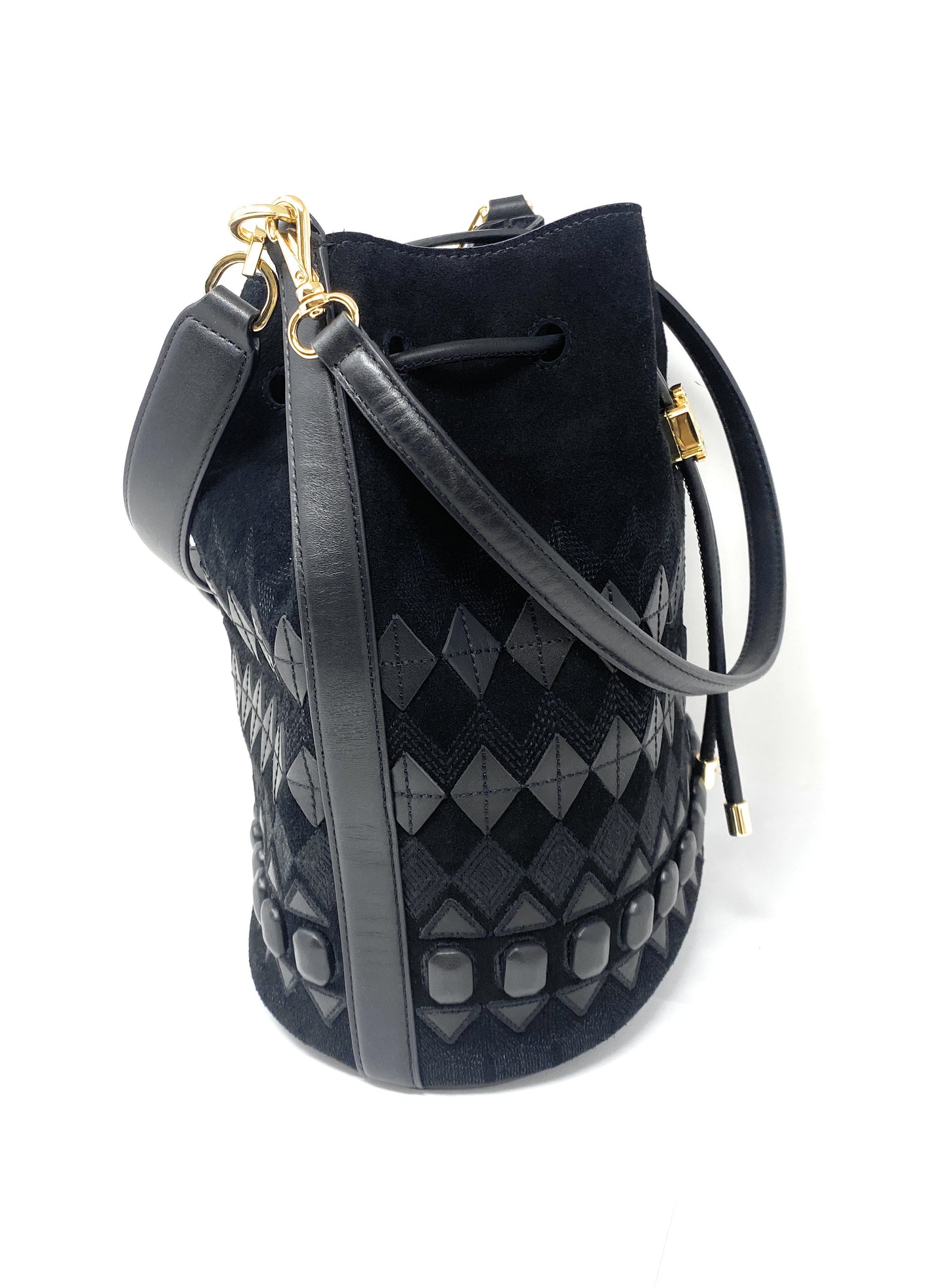 Ralph Lauren Black Suede Bucket Bag