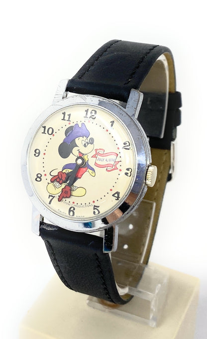 Vintage Disney Bradley Bicentennial Mickey Mouse Watch C1091 - For Parts/Repair