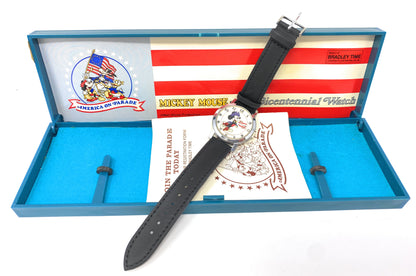 Vintage Disney Bradley Bicentennial Mickey Mouse Watch C1091 - For Parts/Repair