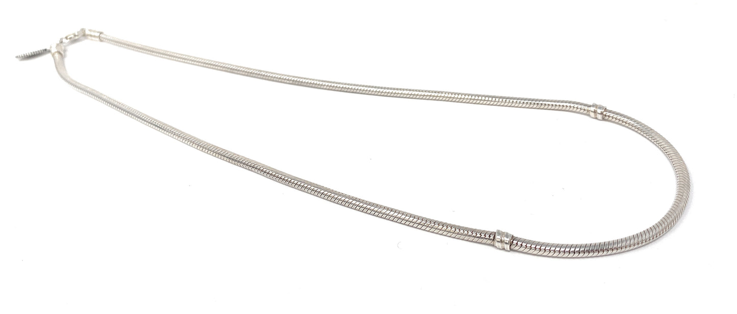 Pandora Cable Snake Chain Choker Necklace Lobster Clasp 17.5 Inches