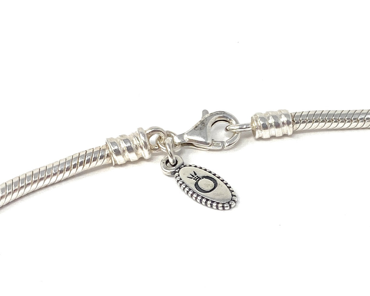 Pandora Cable Snake Chain Choker Necklace Lobster Clasp 17.5 Inches