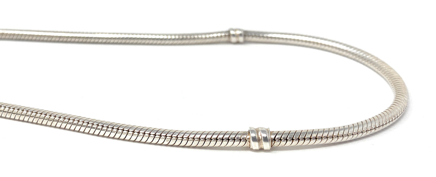 Pandora Cable Snake Chain Choker Necklace Lobster Clasp 17.5 Inches