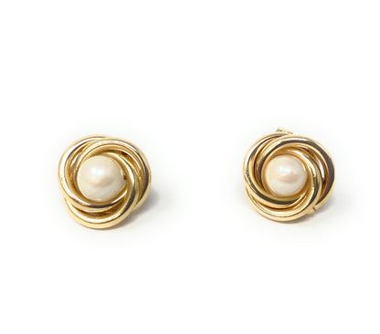 14k Pearl Earring Studs 1.8g