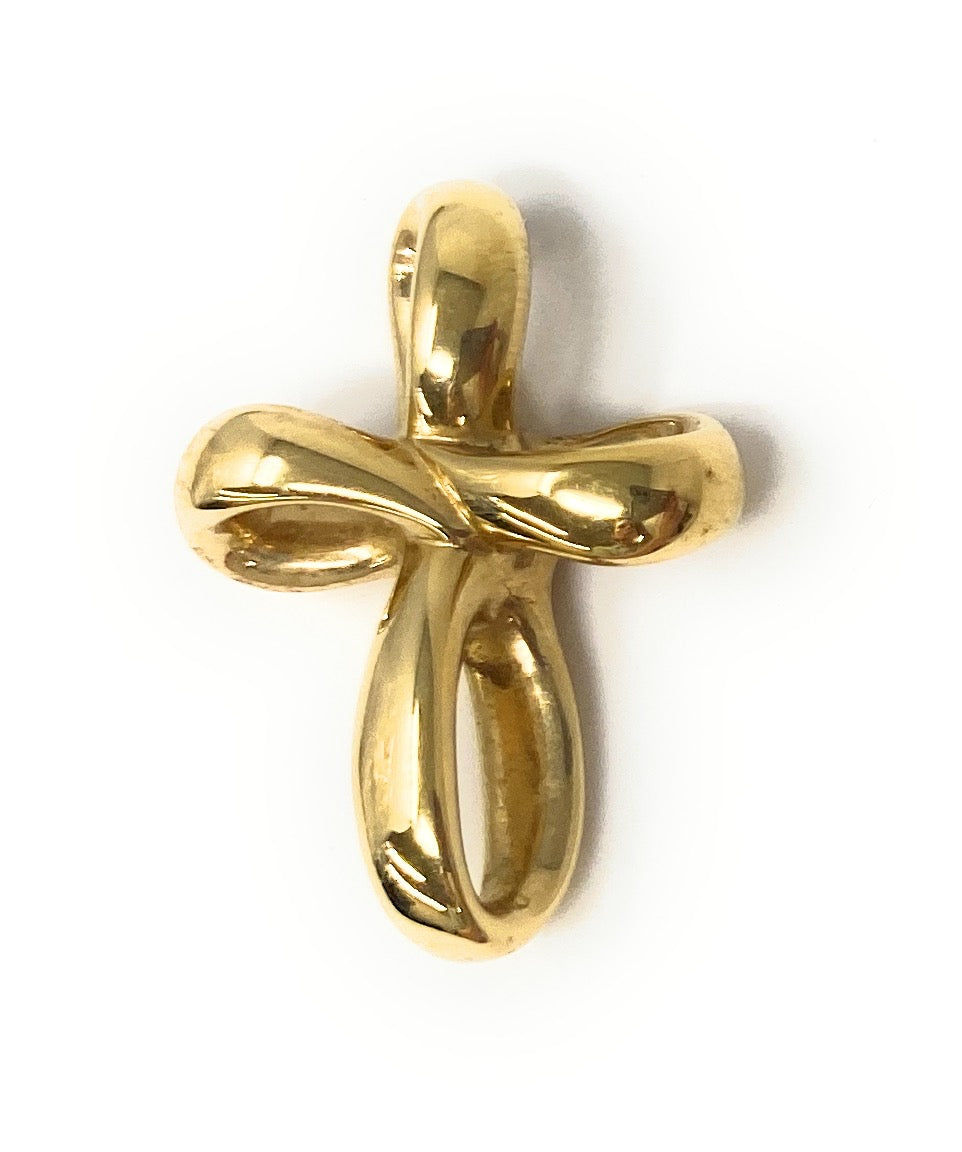 14k Bubble Cross Pendant 1.8g