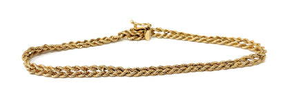 14k Double Rope Bracelet 5.3g