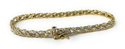 10k Tennis CZ Bracelet 6.4g