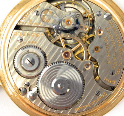 HAMILTON Railway 992 10k Gold Filled Double Roller Pocket Watch 21jewels - Works