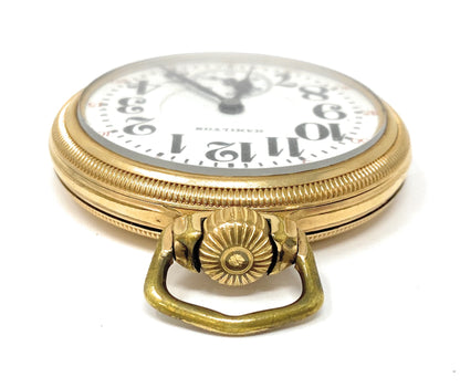 HAMILTON Railway 992 10k Gold Filled Double Roller Pocket Watch 21jewels - Works