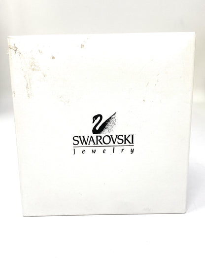 Swarovski Necklace Pave Puffy Heart Pendant Pave Gold Plated W/Swarovski Box