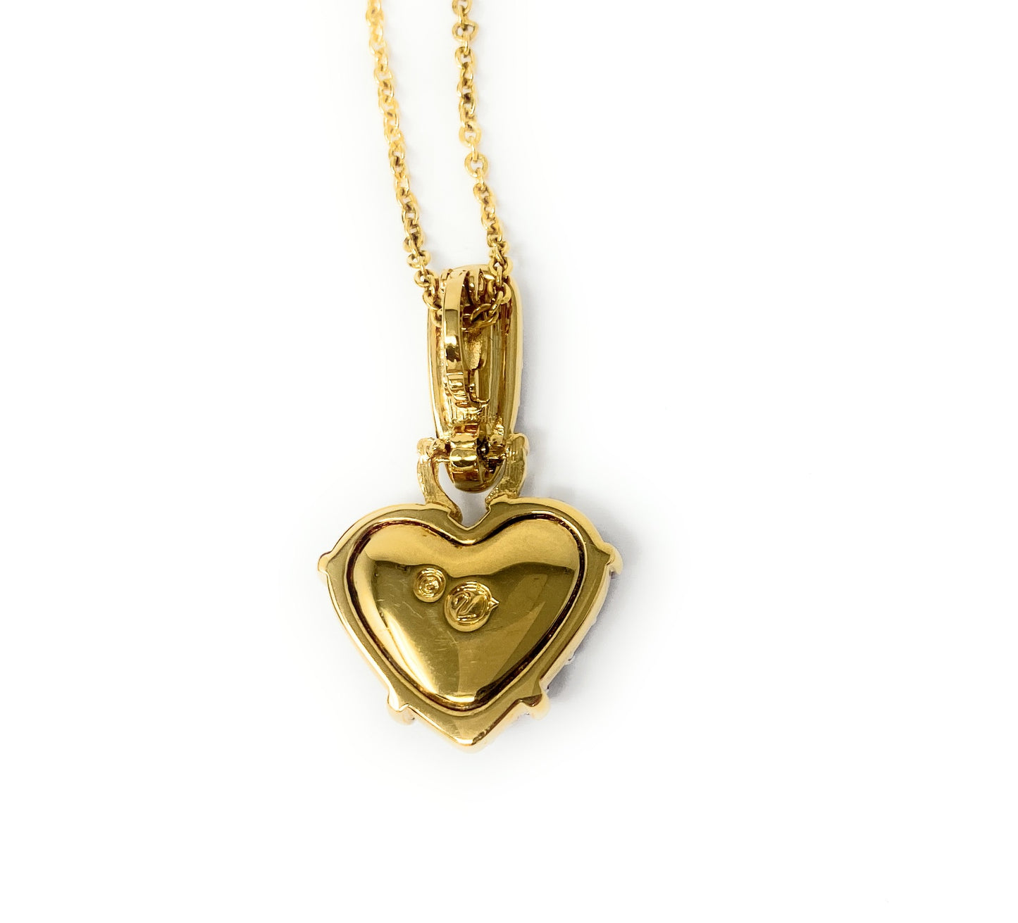 Swarovski Necklace Pave Puffy Heart Pendant Pave Gold Plated W/Swarovski Box