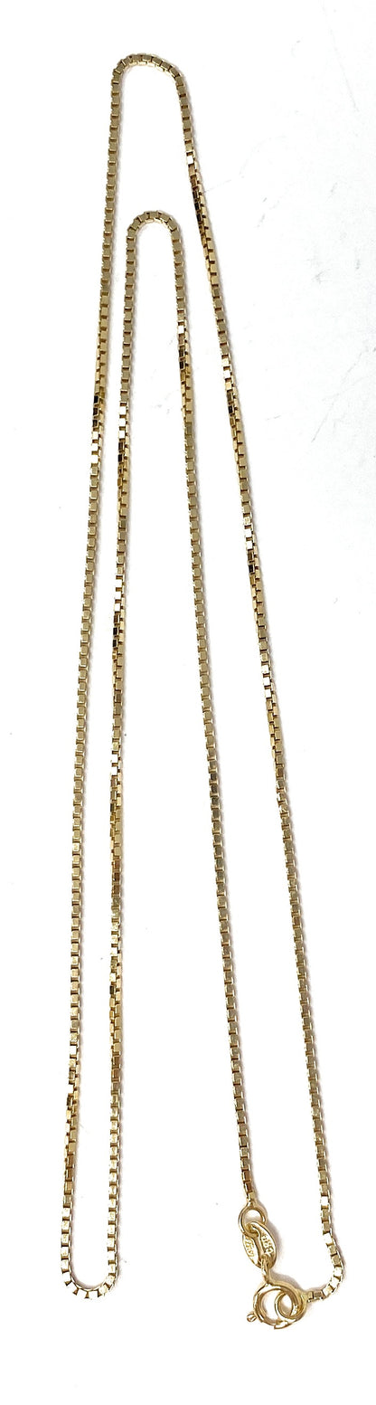 14k Box Necklace 3.8g 9.5in