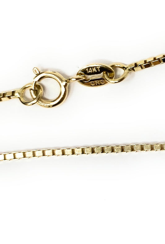 14k Box Necklace 3.8g 9.5in