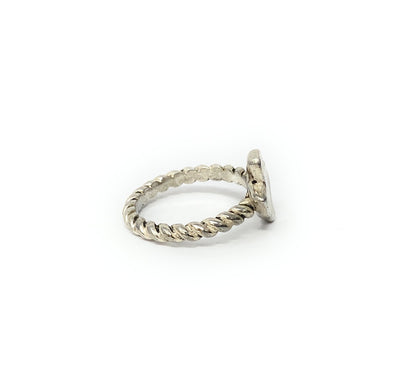 James Avery Retired Texas Sterling Silver Rope Ring Size 6.5