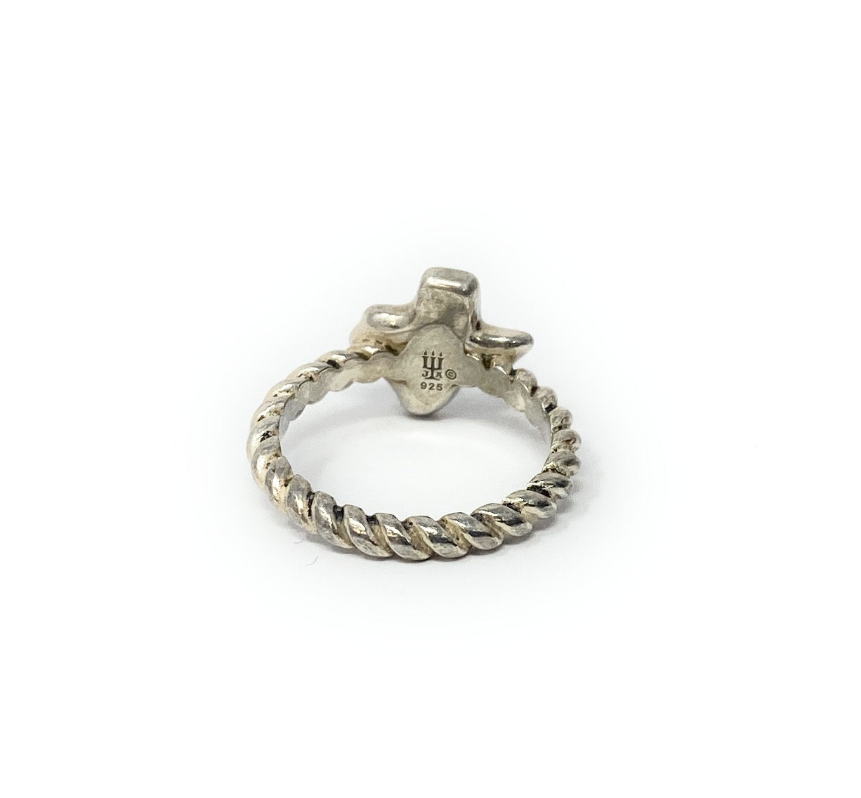 James Avery Retired Texas Sterling Silver Rope Ring Size 6.5