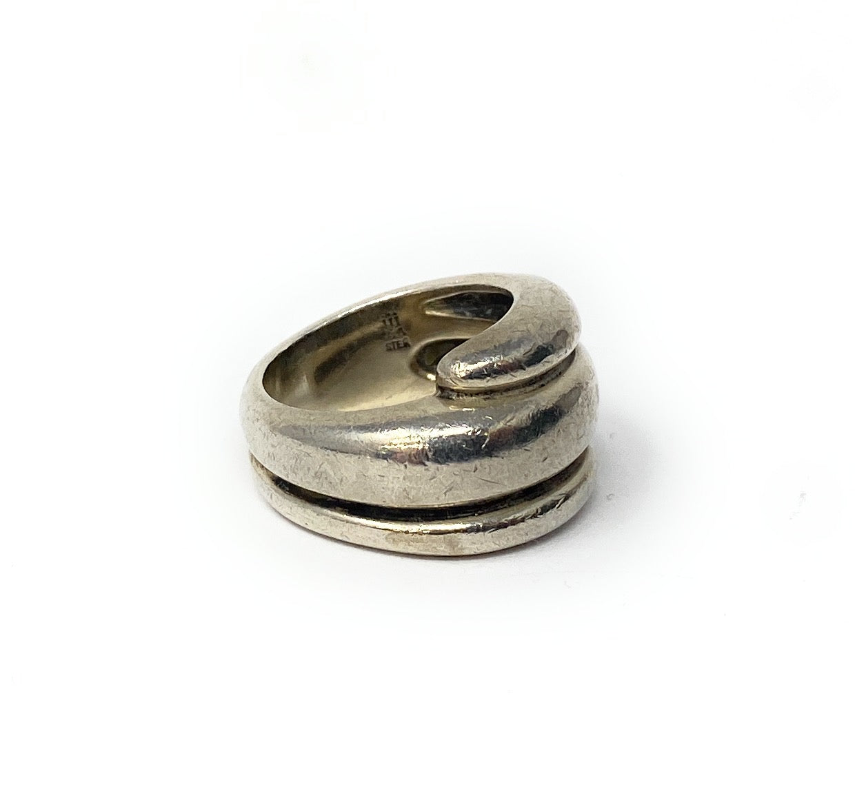 James Avery Triple Wrap Around Dome 925 Sterling Silver Ring Size 5 Retired