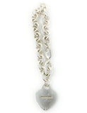 Judith Ripka Silver Heart Charm Bracelet