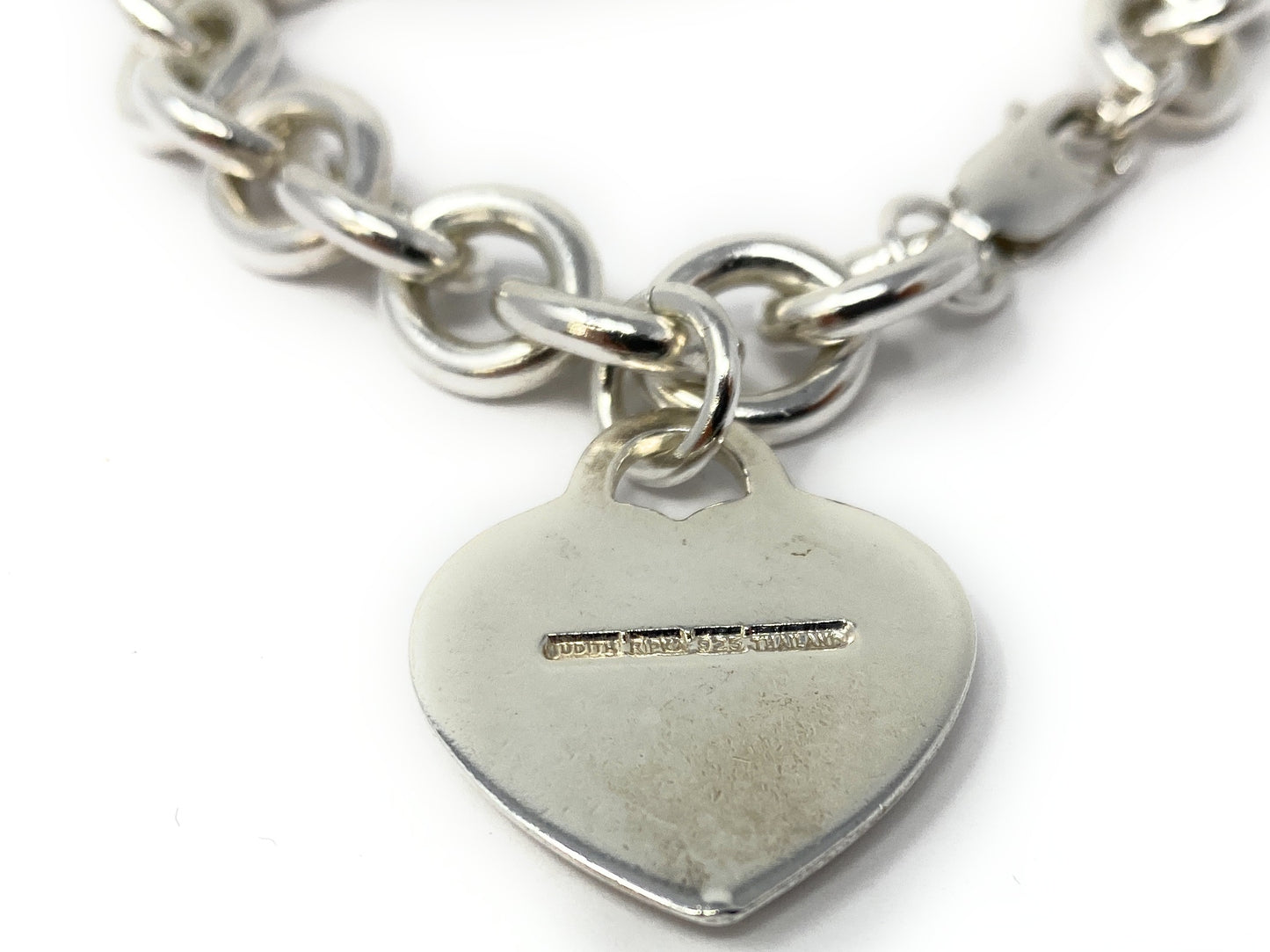 Judith Ripka Silver Heart Charm Bracelet