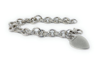 Tiffany & Co. Heart Tag Bracelet 925 Oval Link Bracelet