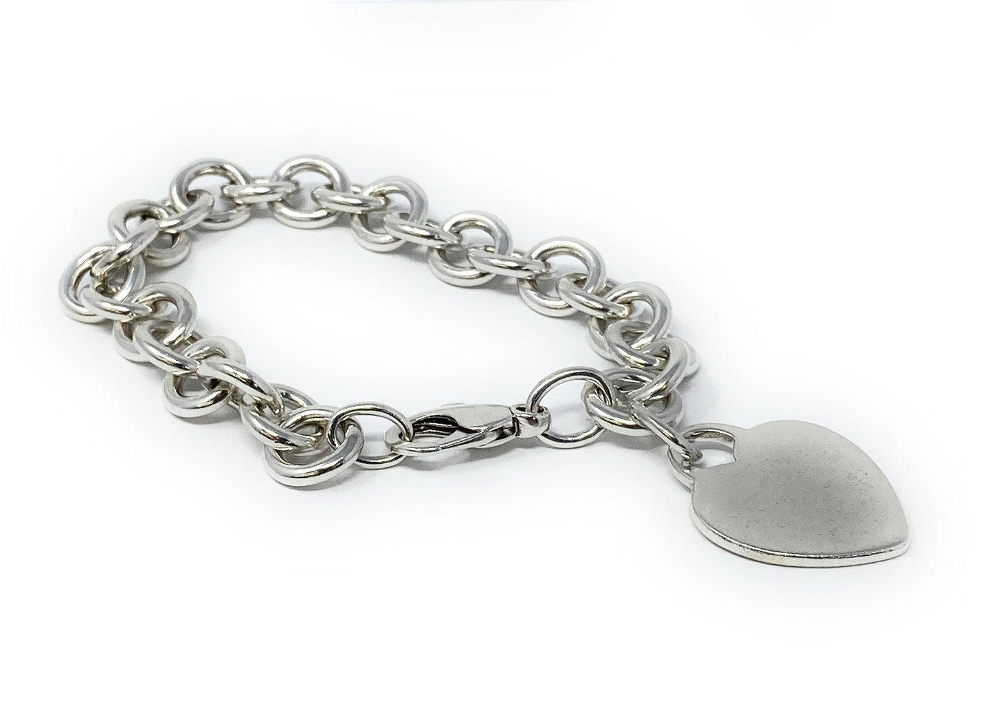 Tiffany & Co. Heart Tag Bracelet 925 Oval Link Bracelet