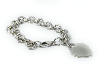 Tiffany & Co. Heart Tag Bracelet 925 Oval Link Bracelet