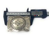 Fred Guerro Sterling Silver Belt Buckle Engraved & Signed 37.9g