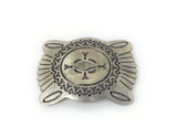Fred Guerro Sterling Silver Belt Buckle Engraved & Signed 37.9g