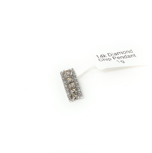 14k  Diamond Chip Pendant 1g