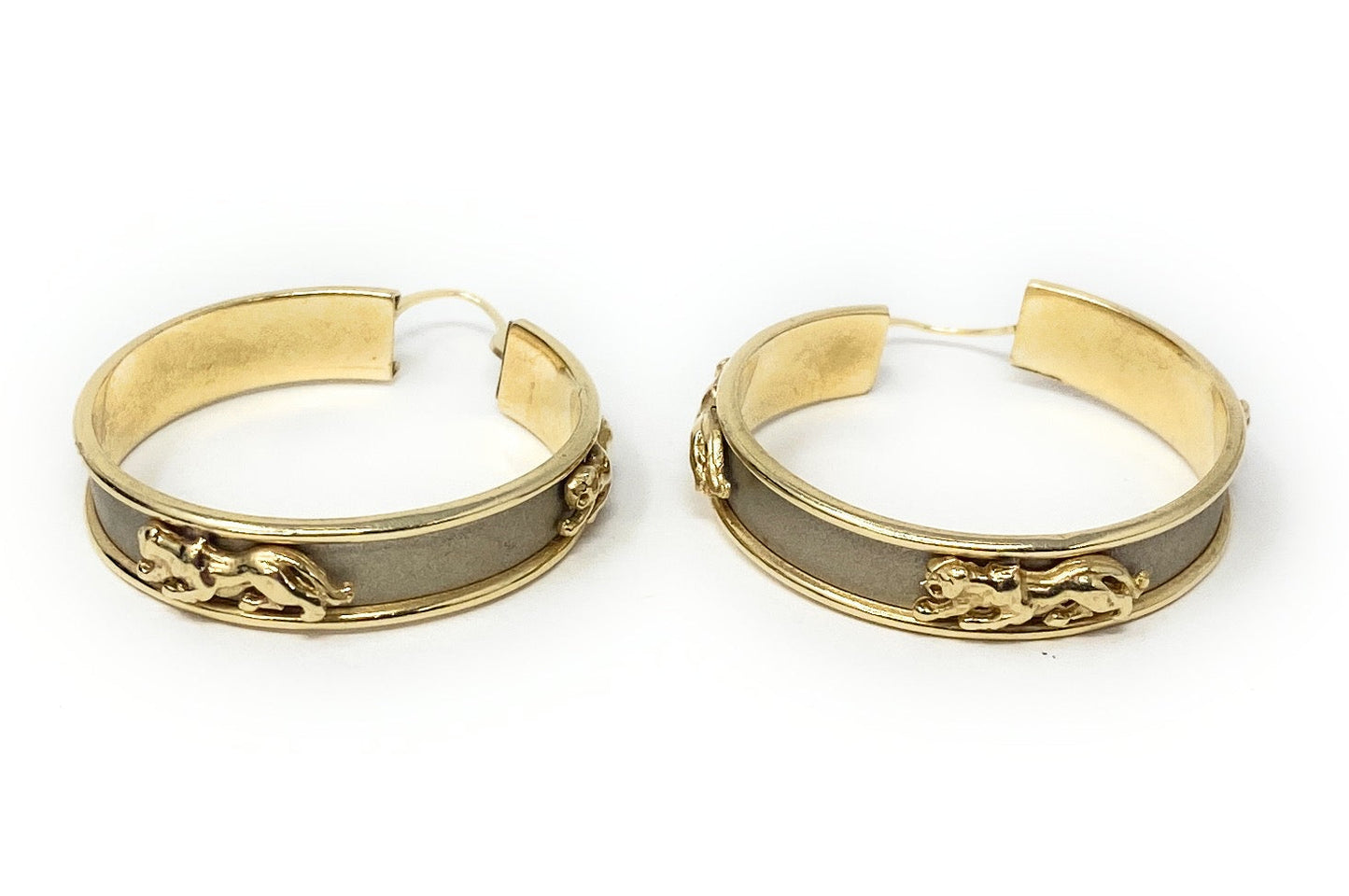 14k Panther Hoops 9g