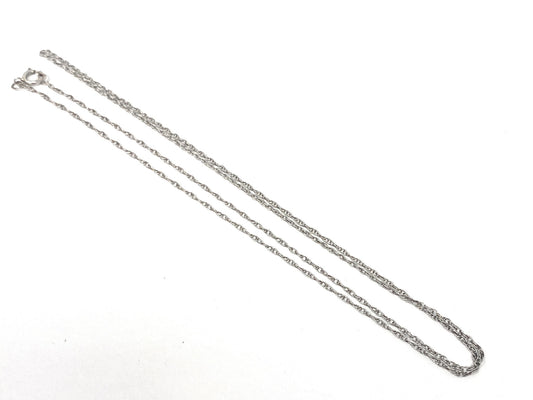14k White Gold Rope Necklace .8g
