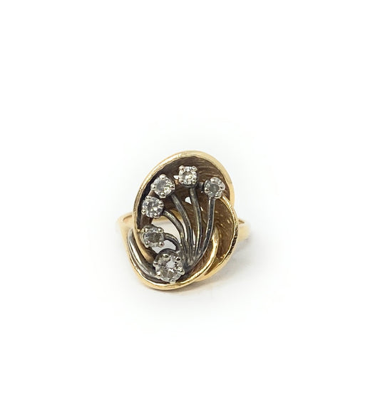 14k Diamond Chip Ring 8.3g