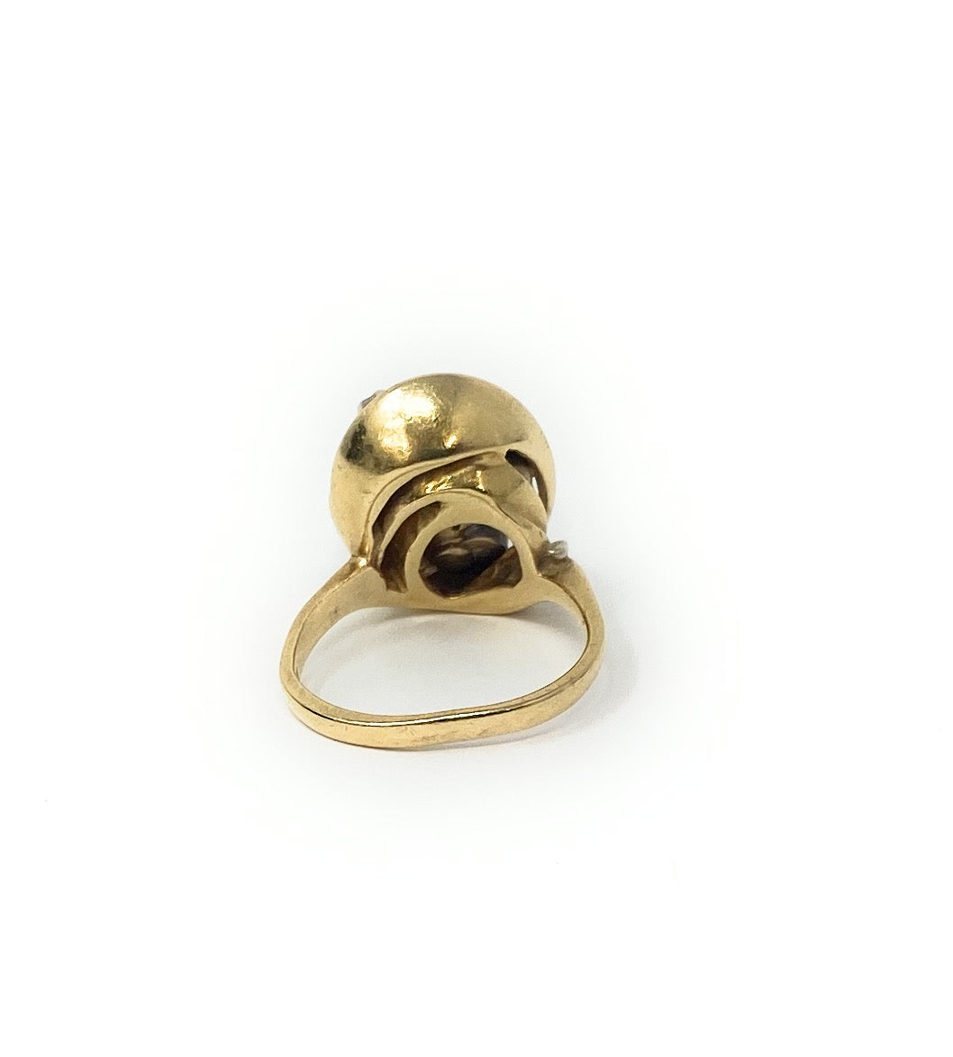 14k Diamond Chip Ring 8.3g