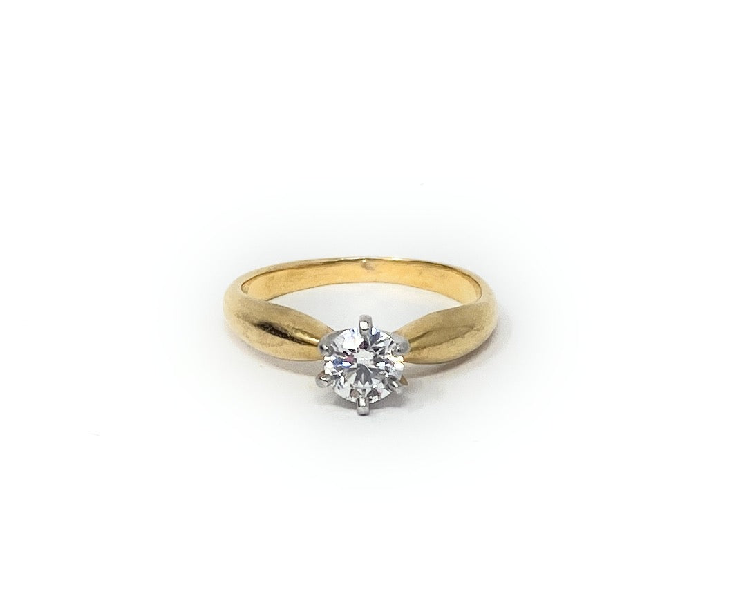 James Avery 18k Diamond Engagement Ring