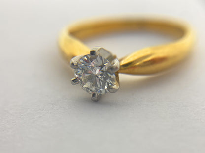 James Avery 18k Diamond Engagement Ring