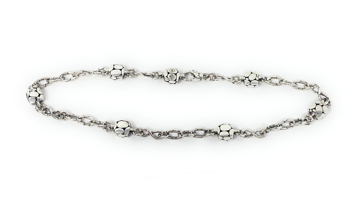 John Hardy Kali Pebble Station Necklace 925