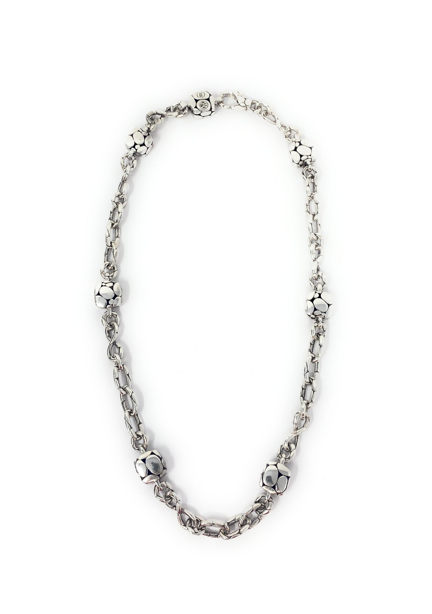 John Hardy Kali Pebble Station Necklace 925