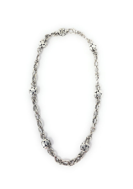 John Hardy Kali Pebble Station Necklace 925