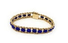 14k Rope Bracelet w/19 Blue Lapiz Stones 19g