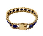 14k Rope Bracelet w/19 Blue Lapiz Stones 19g