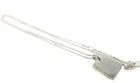 Gucci Sterling Silver 925 Square Pendant & Necklace 19" Made in Italy