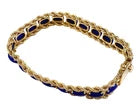 14k Rope Bracelet w/19 Blue Lapiz Stones 19g